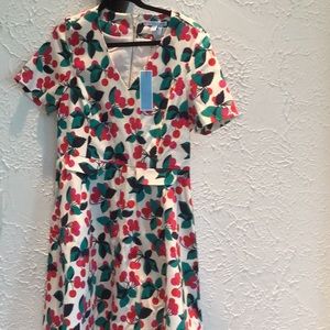 NWT Draper James cherry orchard love circle dress